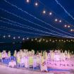Dinner set up by the pool blue heaven 