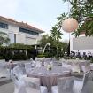 Silver table set up 