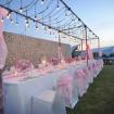 long table dinner set up 