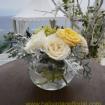 flower centerpiece on small bowl 