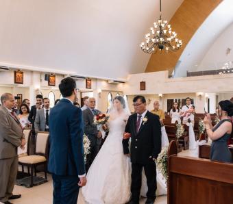 Wedding ceremony catholic church saint silvester pecatu