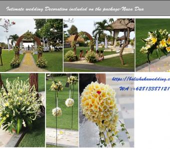 frangipani decoration - beach wedding package 