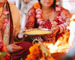 garland bride - groom