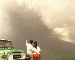 mount agung back ground photo 