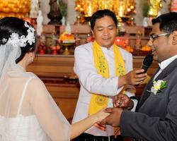 Buddhist wedding exchange vows