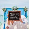 Bali beach wedding sign board 